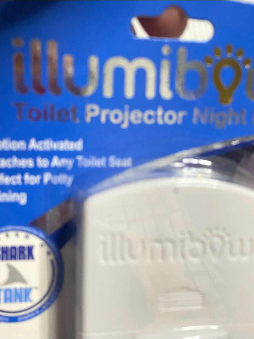 White Toilet Projector Night Light - Motion Activated
